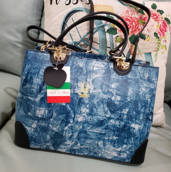 NEW MADE IN ITALY BORSE IN PELLE LEATHER SATCHEL - Picture 16 of 16